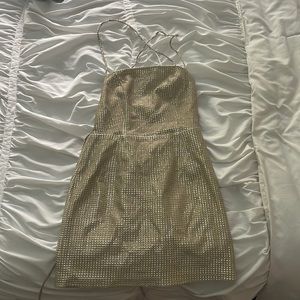 Lulus Gold Mini Dress